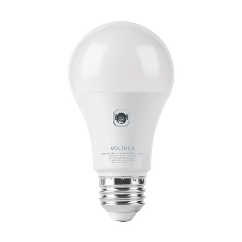 Lámpara LED tipo bulbo A19 10 W con sensor de luz, Volteck 46990