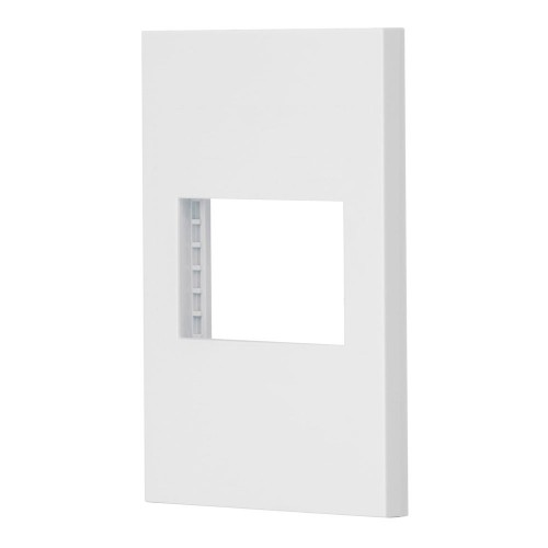 Placa 1 ventana, 1.5 módulos, línea Española, color blanco 47044