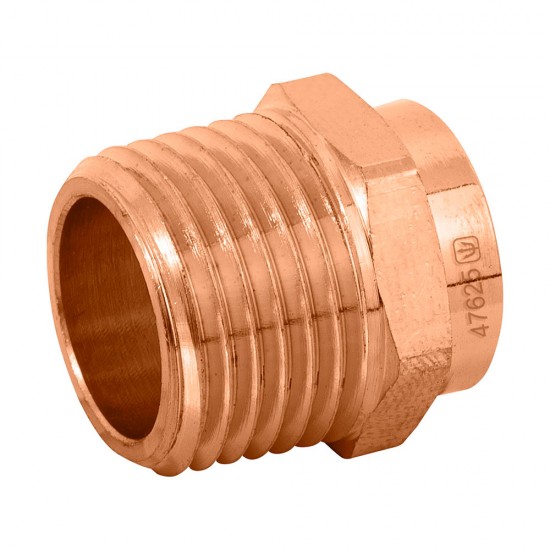Conector de cobre de rosca exterior 1/2', Foset Basic 47625
