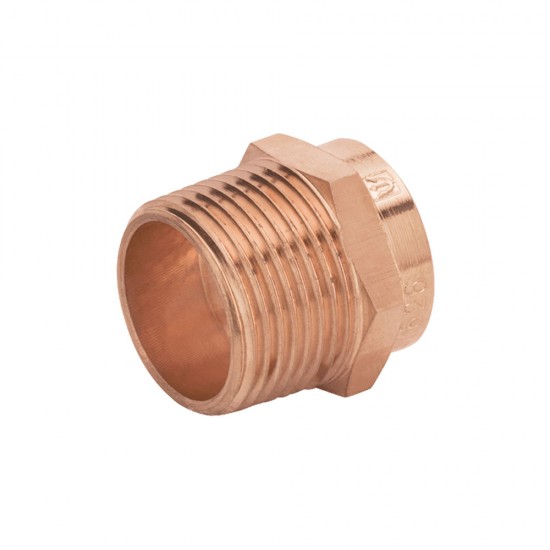 Conector de cobre de rosca exterior 3/4', Foset Basic 47626