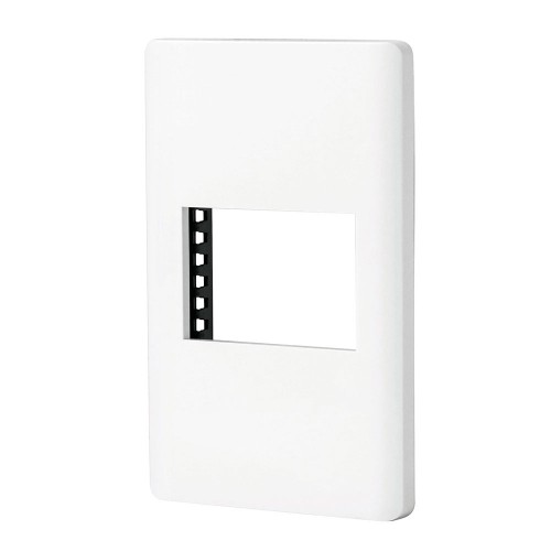 Placa blanca de 1 ventana 1.5 módulos, línea Lisboa, Volteck 47938