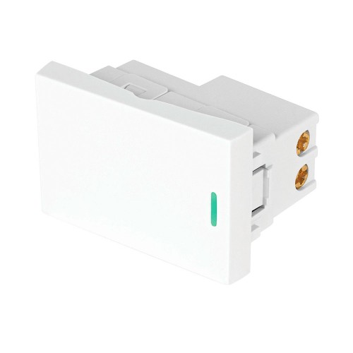 Interruptor sencillo blanco de 1.5 módulos, línea Lisboa 47941