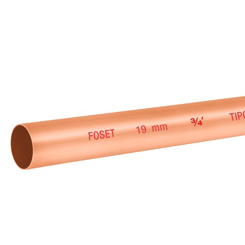 Tubo de 3/4' de cobre tipo 'N' , de 3 m, Foset 48152