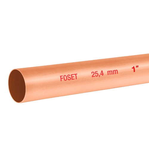 Tubo de 1' de cobre tipo 'N' , de 3 m, Foset 48153