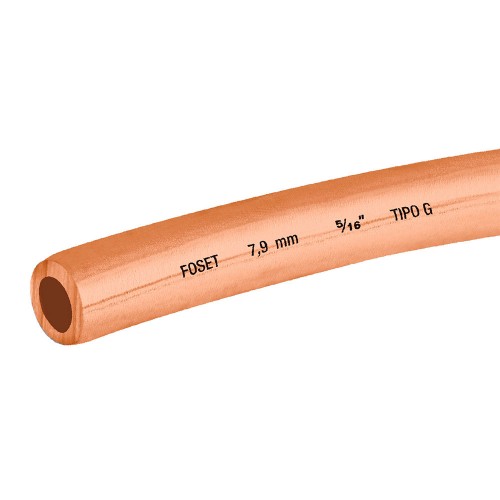 Rollo de 15 m de tubo flexible de cobre de 5/16', Foset 48156