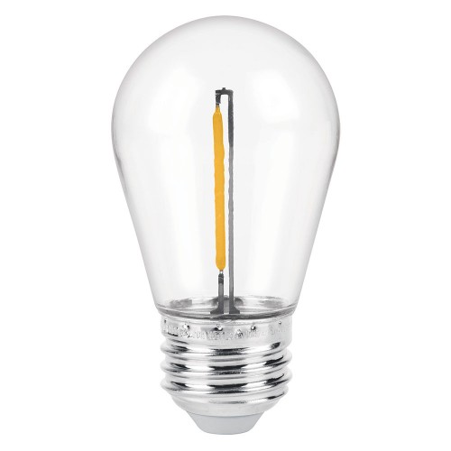 Lámpara LED S14 con filamento 1 W luz cálida, caja, Volteck 48452