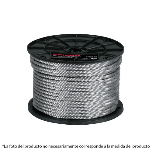 Metro de cable flexible 1/8' de acero 7x19 hilos, 300 m 48801