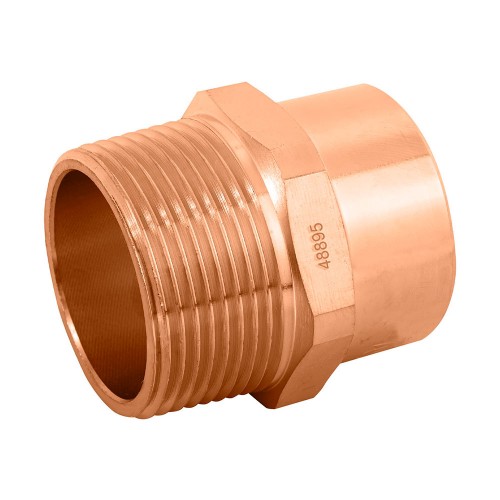 Conector de cobre, rosca exterior 1-1/4', Foset 48895