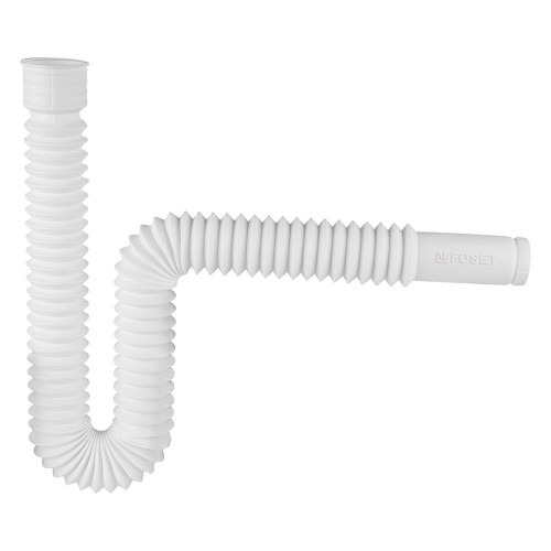 Céspol flexible p/lavabo y fregadero, polietileno, blanco 49509