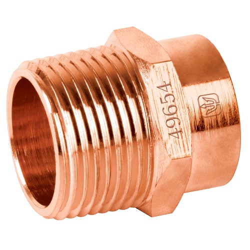 Conector de cobre, rosca exterior 3/4', Foset 49654