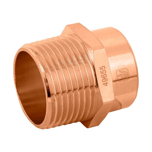 Conector de cobre, rosca exterior 1', Foset 49655