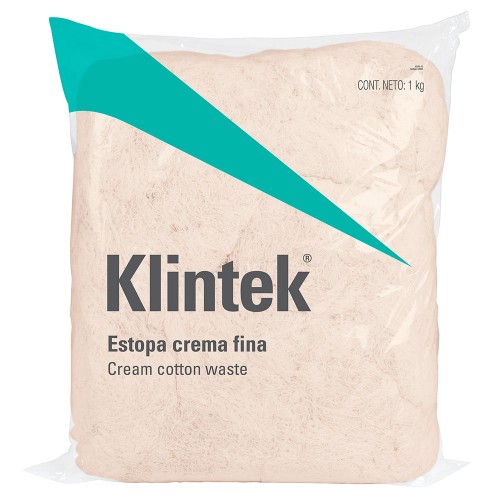 Bolsa de 1 kg de estopa color crema, Klintek 57001