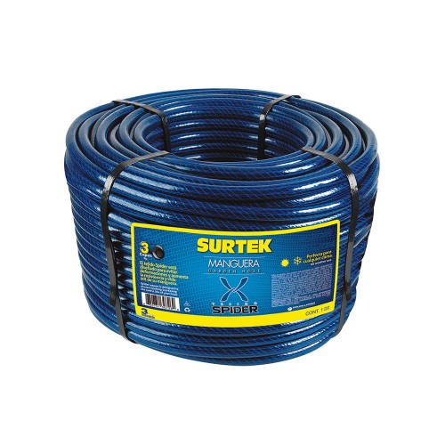 Surtek - M58S100 - Manguera para jardín tejido spider en rollo 5/8 100 m