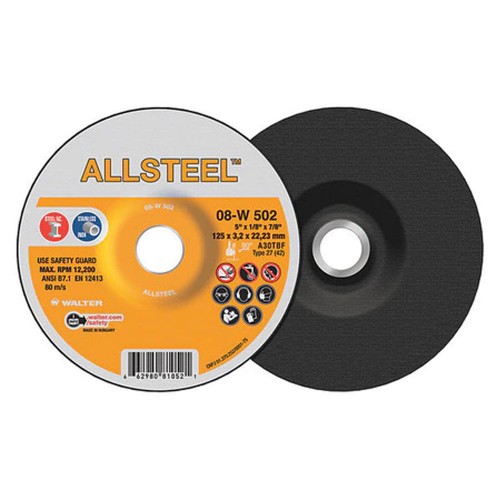 Walter de México - 08-W 502 - Disco de corte 5" x 1/8" x 7/8" allsteel