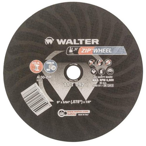 Walter de México - 11T092 - Disco para corte 9" x 5/64" x 7/8" zipwheel