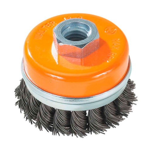 4" 5/8-11 Wire Cup Brush, Walter 13G404