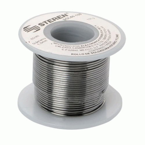 Steren - SOL60-100 - Rollo de 100 gramos de soldadura con aleacion estaño/plomo (60/40)