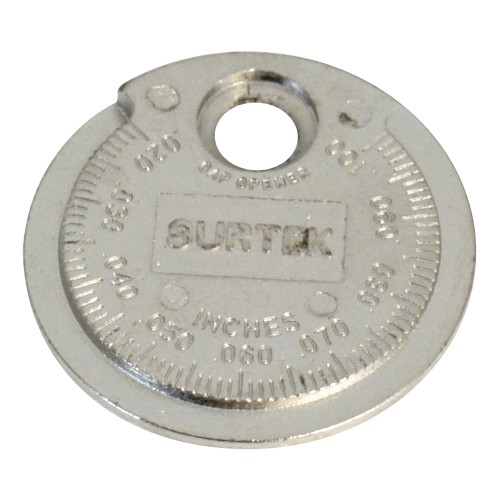 Surtek - 107336 - Calibrador tipo rampa para bujía 0.020" a 0.10"