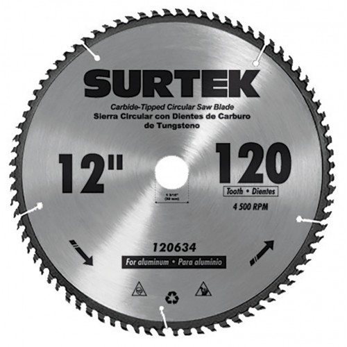 Surtek - 120622 - Disco para sierra circular para corte madera 60 dientes, 10"