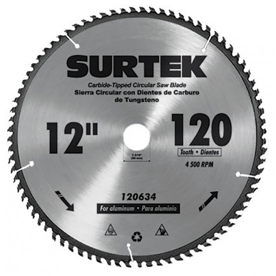 Surtek - 120641 - Disco para sierra circular para corte madera 60 dientes, 14"