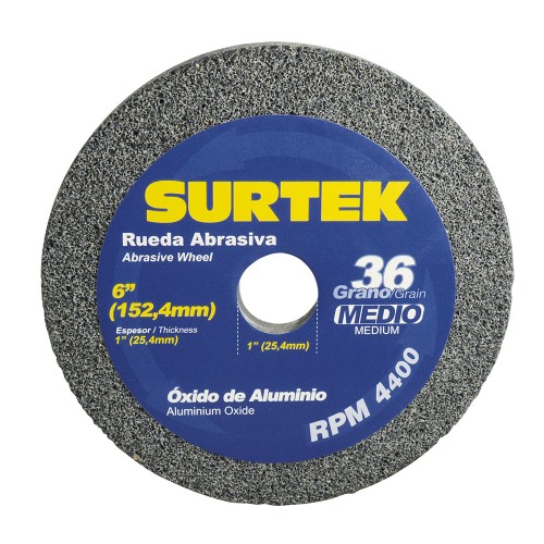 Surtek - 128006 - Rueda abrasiva de ó x ido de aluminio 6