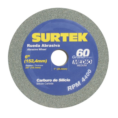 Surtek - 128030 - Rueda abrasiva de carburo de silicio 6 x