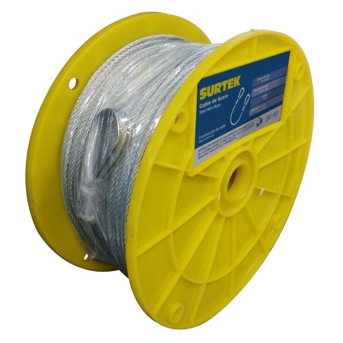 Surtek - CA114 - Cable de acero 7x7 1/8"x75m