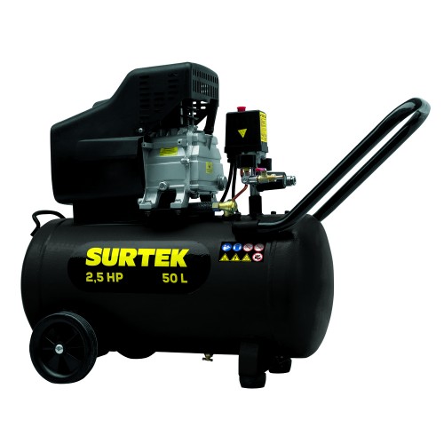Surtek - COMP550B - Compresor de aire electrico lubricado 50lts 2.5hp 127v