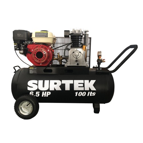 Surtek - COMP7100 - Compresor de aire a gasolina 100lt 6.5hp