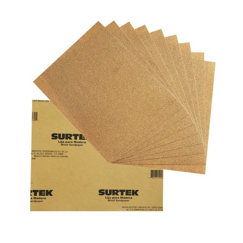 Surtek - LMC100 - Lija para madera papel cabinet grano 100