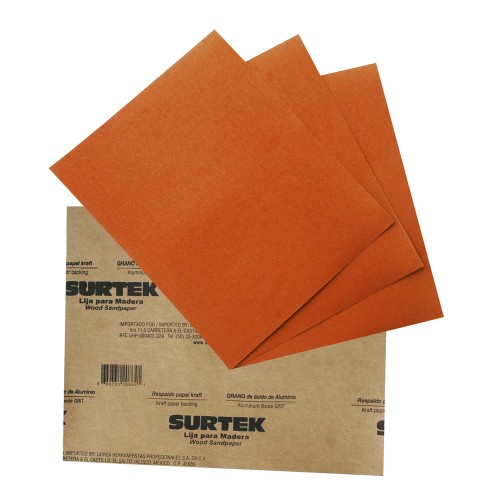 Surtek - LMK100 - Lija para madera papel kraft grano 100
