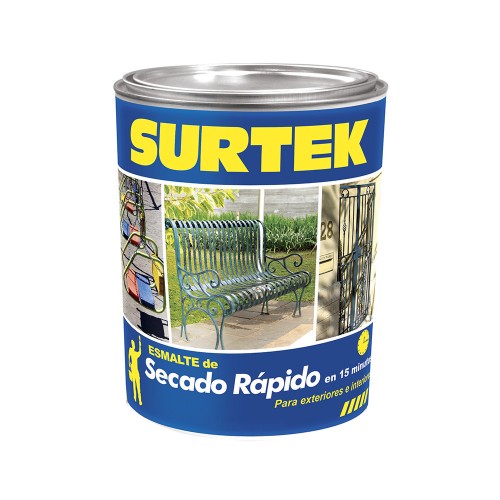 Surtek - SP40299 - Esmalte de secado rápido negro 1lt